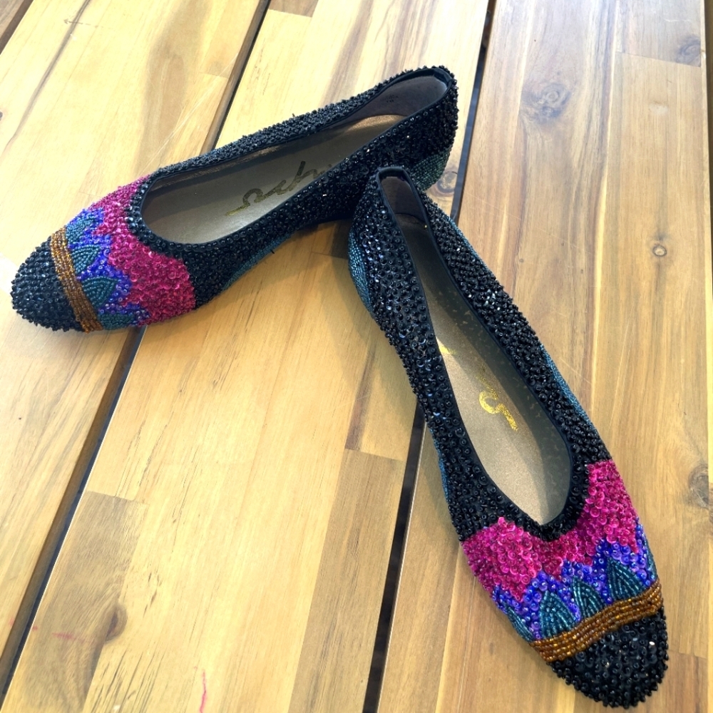 Impo Womens Colorful Beaded Women's Flat Shoes Size 7